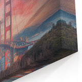Golden Gate Bridge at Sunset - Majestic Scenic Bridge Wall Art Print