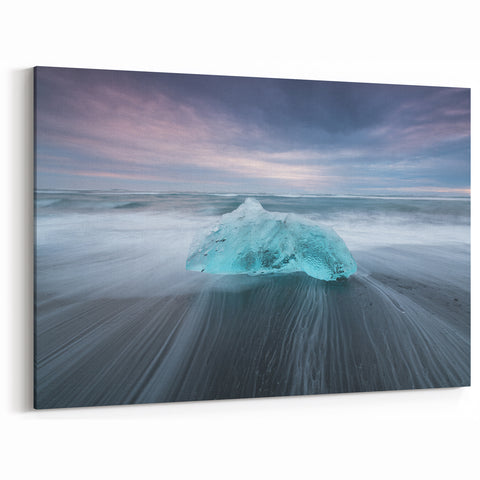 Beautiful Glacier Landscape Art - Unique Scenic Glacier Canvas Wall Decor