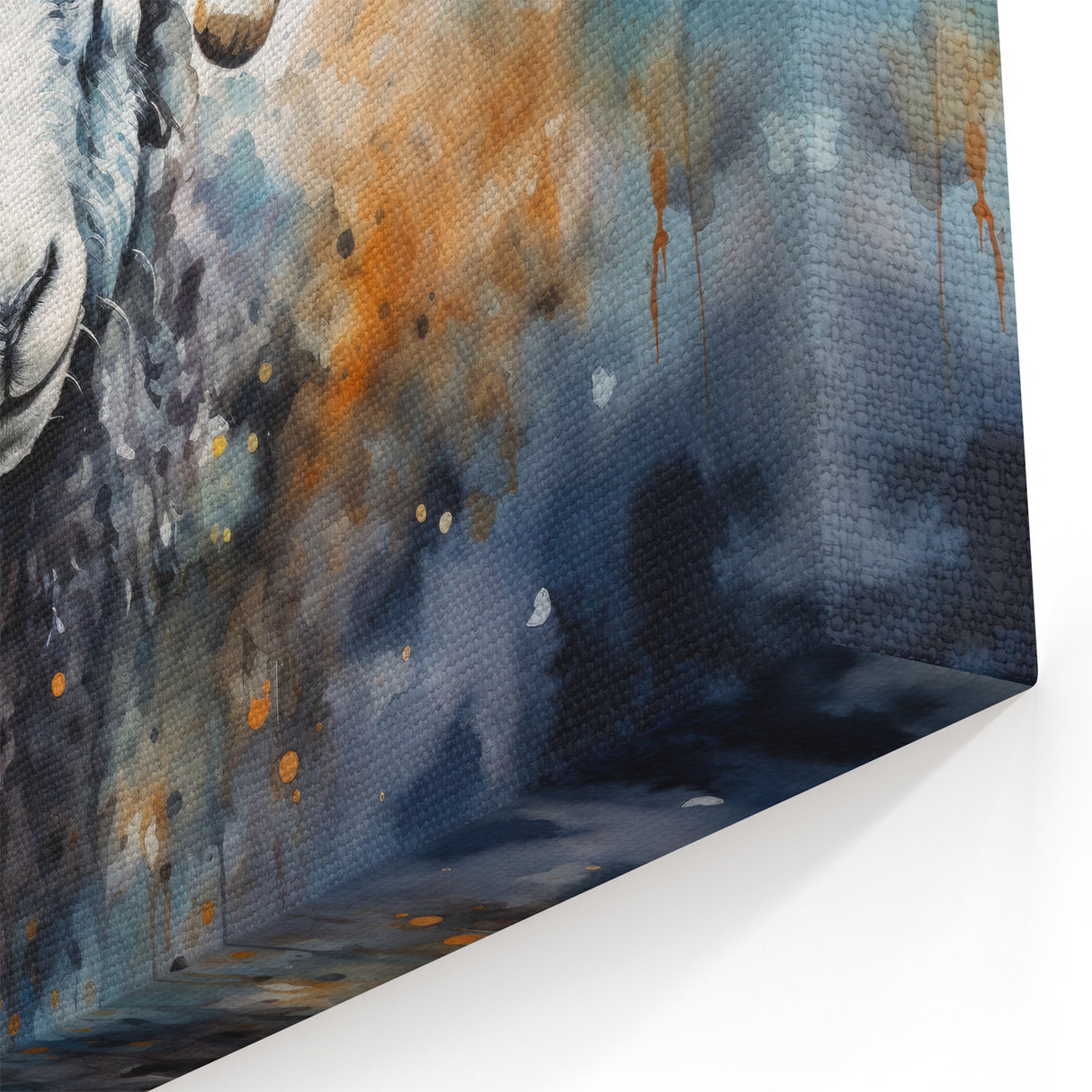 Vibrant Sheep Wall Art - Colorful Watercolor Ram Canvas Print