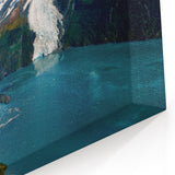 Majestic Glacier Valley Art - Scenic Glacier and Mountain Canvas Decor