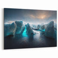 Mystical Glacier Art - Enchanting Ice Formations Canvas Wall Decor