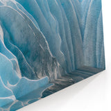 Graceful Glacier Art - Elegant Ice Waves Landscape Canvas Wall Decor