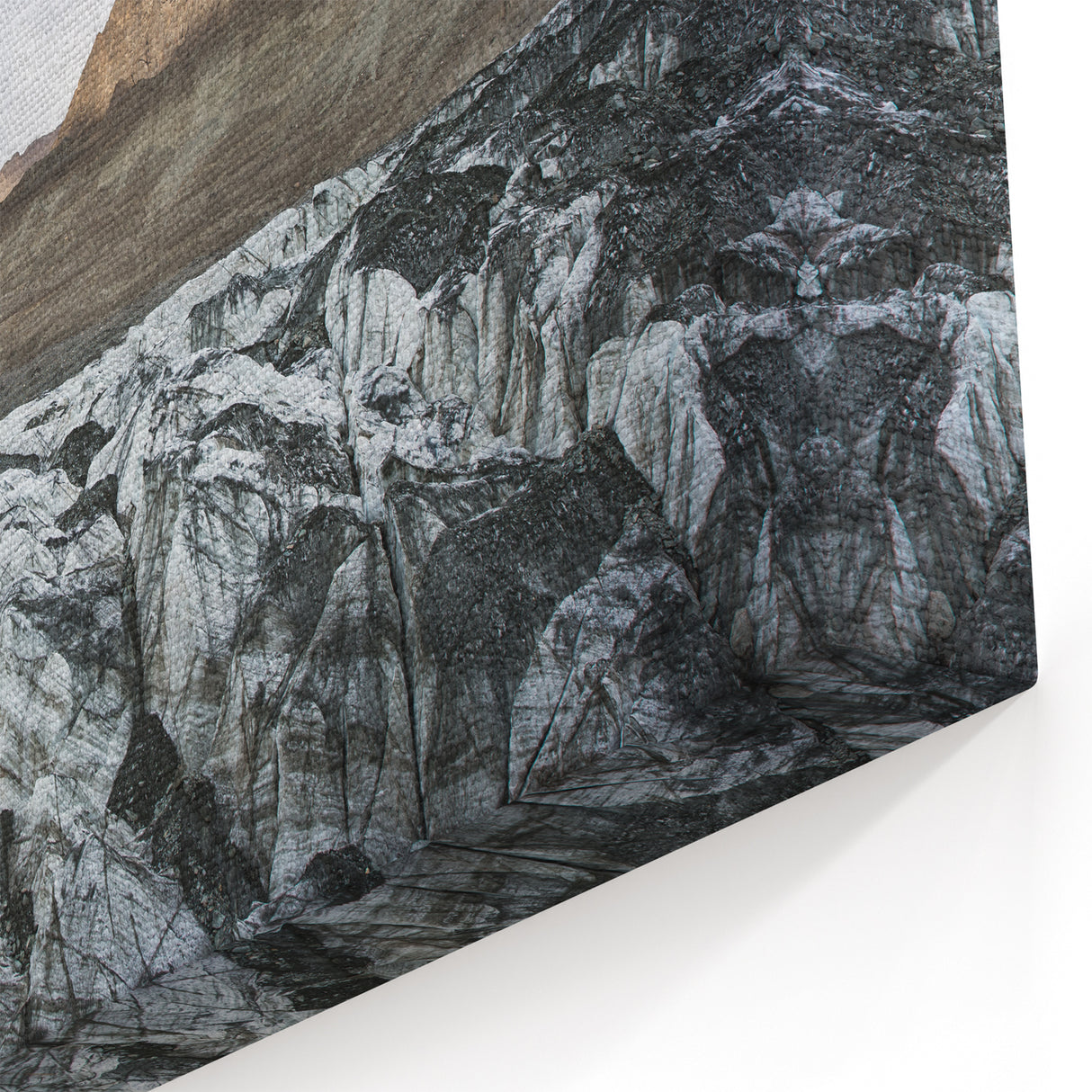 Rugged Glacier Landscape Art - Majestic Mountain Glacier Canvas Decor
