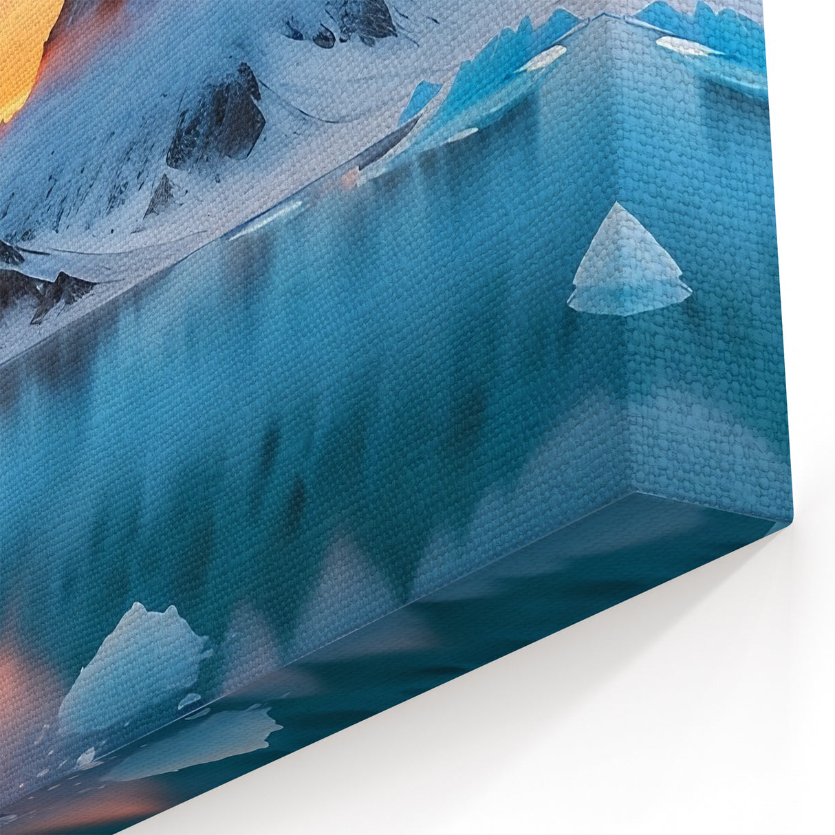Breathtaking Glacier Sunrise Art - Vibrant Mountain Glacier Canvas Decor