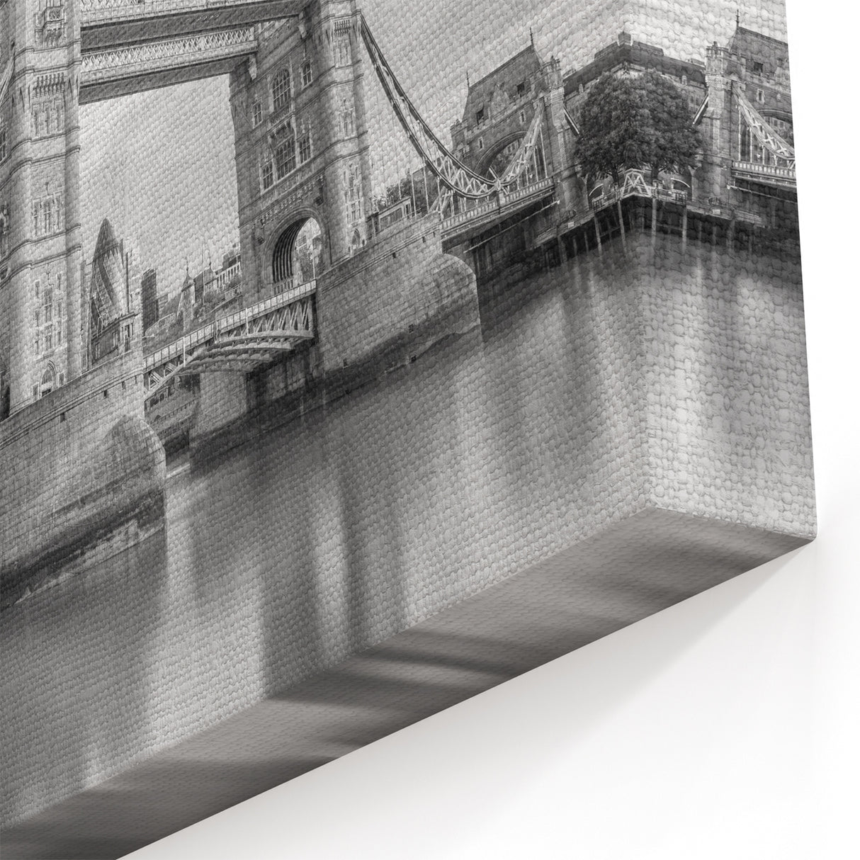 Tower Bridge in Black and White - Elegant London Skyline Wall Art