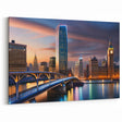 London Skyline at Dusk - Vibrant Cityscape Wall Art | Nighttime Decor