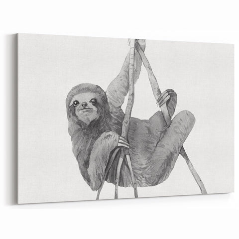 Adorable Sloth Wall Art - Nature-Inspired Canvas Print for Any Space