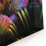 Vibrant Sloth Canvas Print - Colorful Jungle Wildlife Wall Art Decor