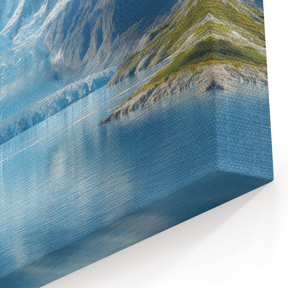 Majestic Glacier Landscape Art - Serene Mountain and Glacier Print