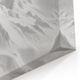Minimalist Glacier Art - Elegant Monochrome Glacier Landscape Print