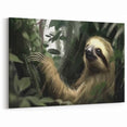 Gentle Sloth Jungle Art - Tranquil Wall Decor for Nature Lovers