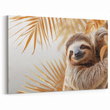 Elegant Sloth Wall Art - Warm Earthy Tones for Modern Decor