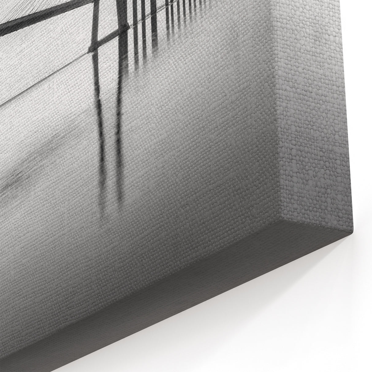 Panoramic Monochrome Bridge Art - Black and White Landscape Print
