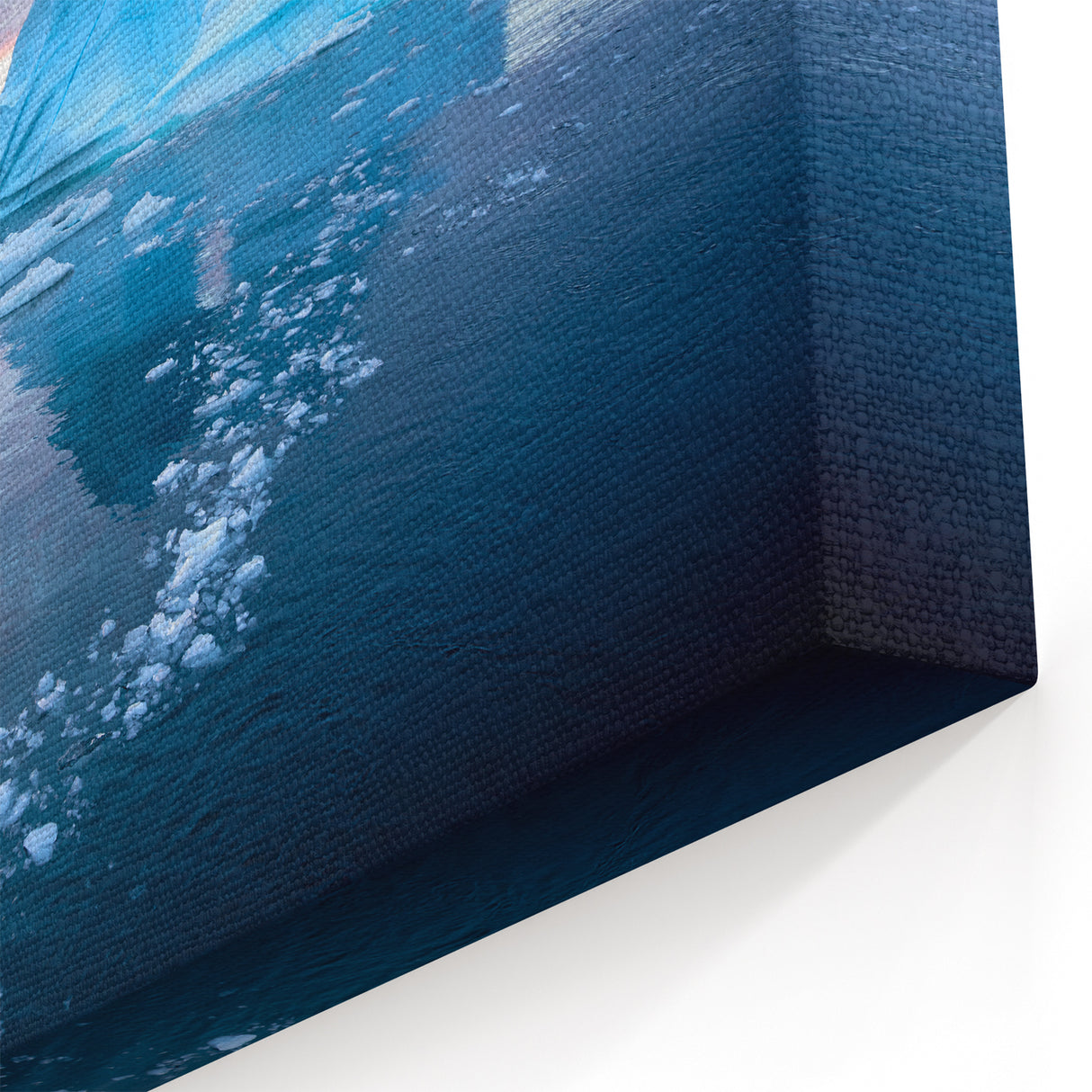 Iceberg Sunset Art - Majestic Glacier and Sailboat Photography Print