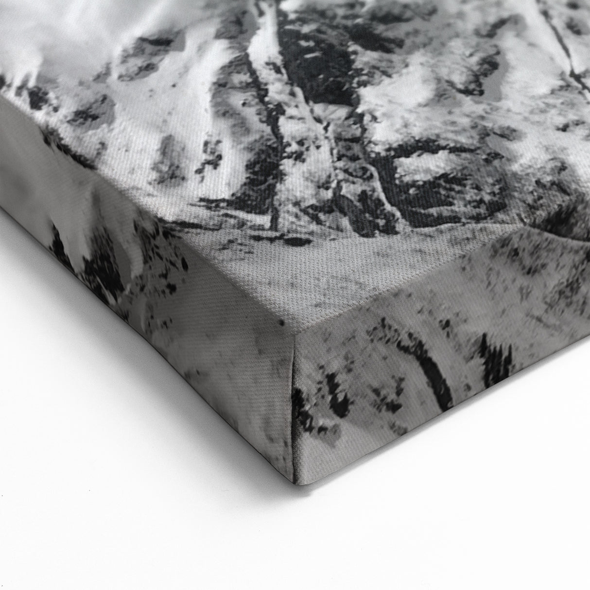 Black and White Glacier Art - Majestic Mountain Landscape Photography