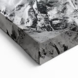 Black and White Glacier Art - Majestic Mountain Landscape Photography