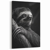 Intense Sloth Black & White Art - Bold Monochrome Wall Decor