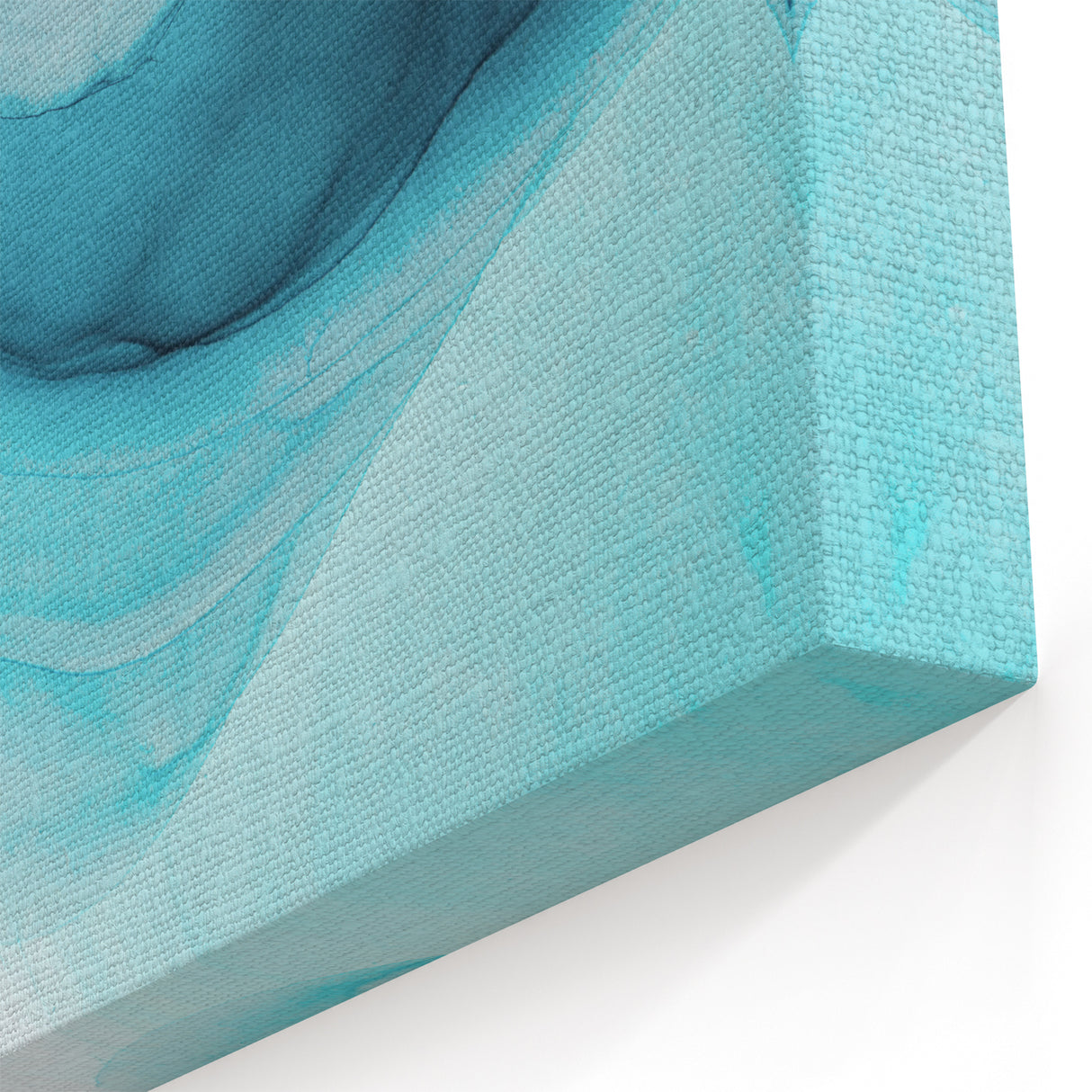 Abstract Glacier Art - Tranquil Blue Glacier-Inspired Watercolor Print