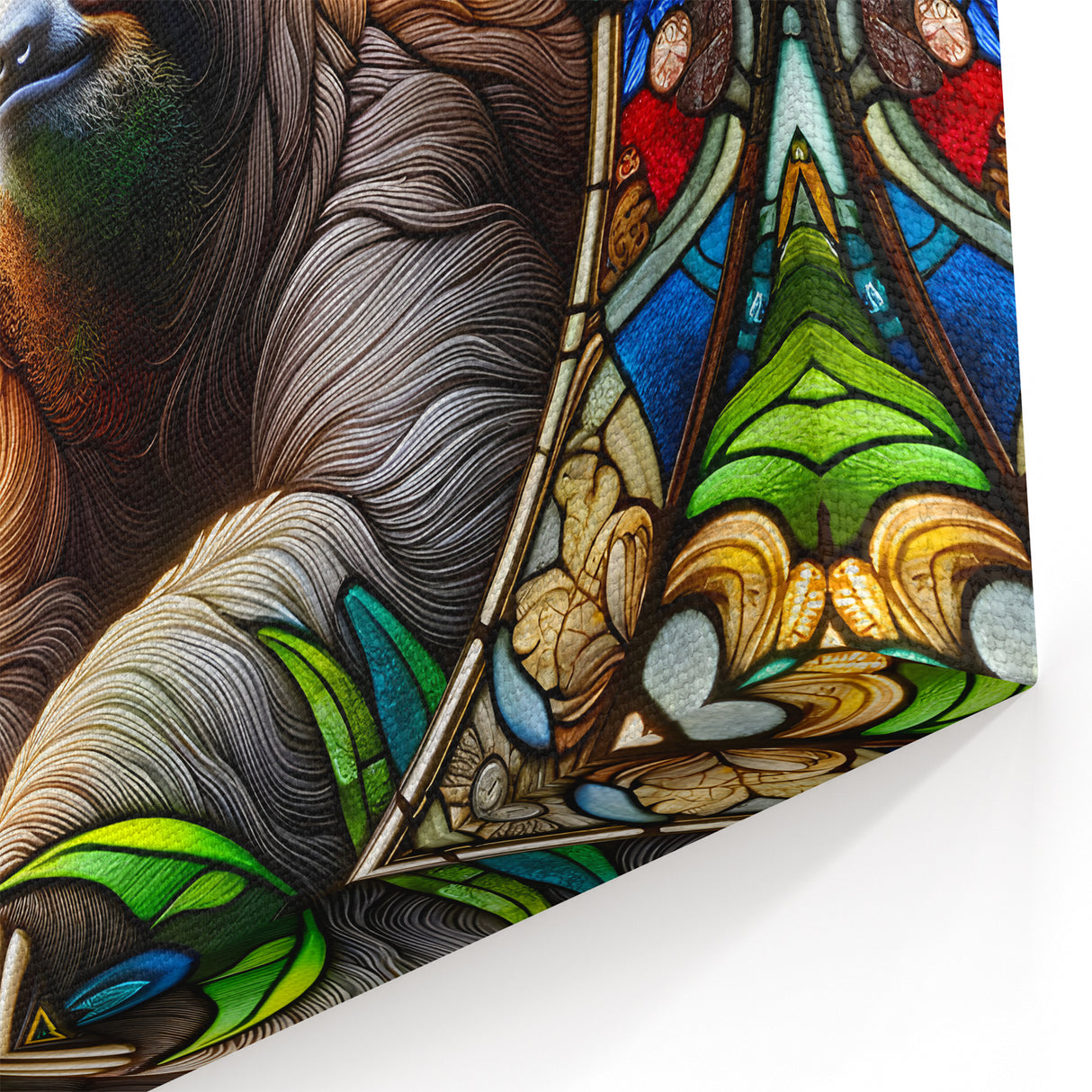 Stained Glass Sloth Art - Vibrant Multicolor Wall Decor Masterpiece