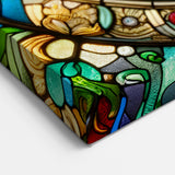 Stained Glass Sloth Art - Vibrant Multicolor Wall Decor Masterpiece