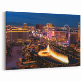 Las Vegas Night Skyline Wall Art - Cityscape Canvas & Framed Prints