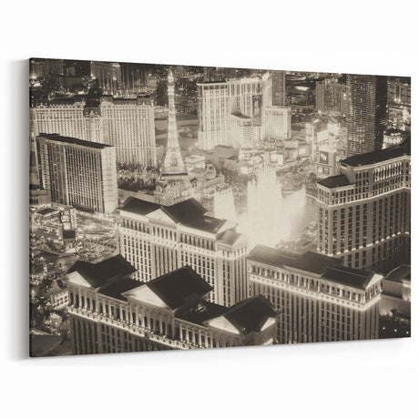 Las Vegas Skyline Photography - Black & White Cityscape Wall Art