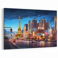 Las Vegas City Wall Decor - Stylized Skyline Canvas & Framed Prints