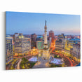 Indianapolis Skyline Wall Art - Downtown Cityscape Panorama Canvas Print