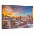Indianapolis Skyline Sunset Art - Downtown Panorama Canvas Print
