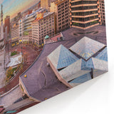 Indianapolis Skyline Sunset Art - Downtown Panorama Canvas Print
