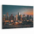 Houston Night Skyline Art – Vibrant Cityscape Photography Wall Decor