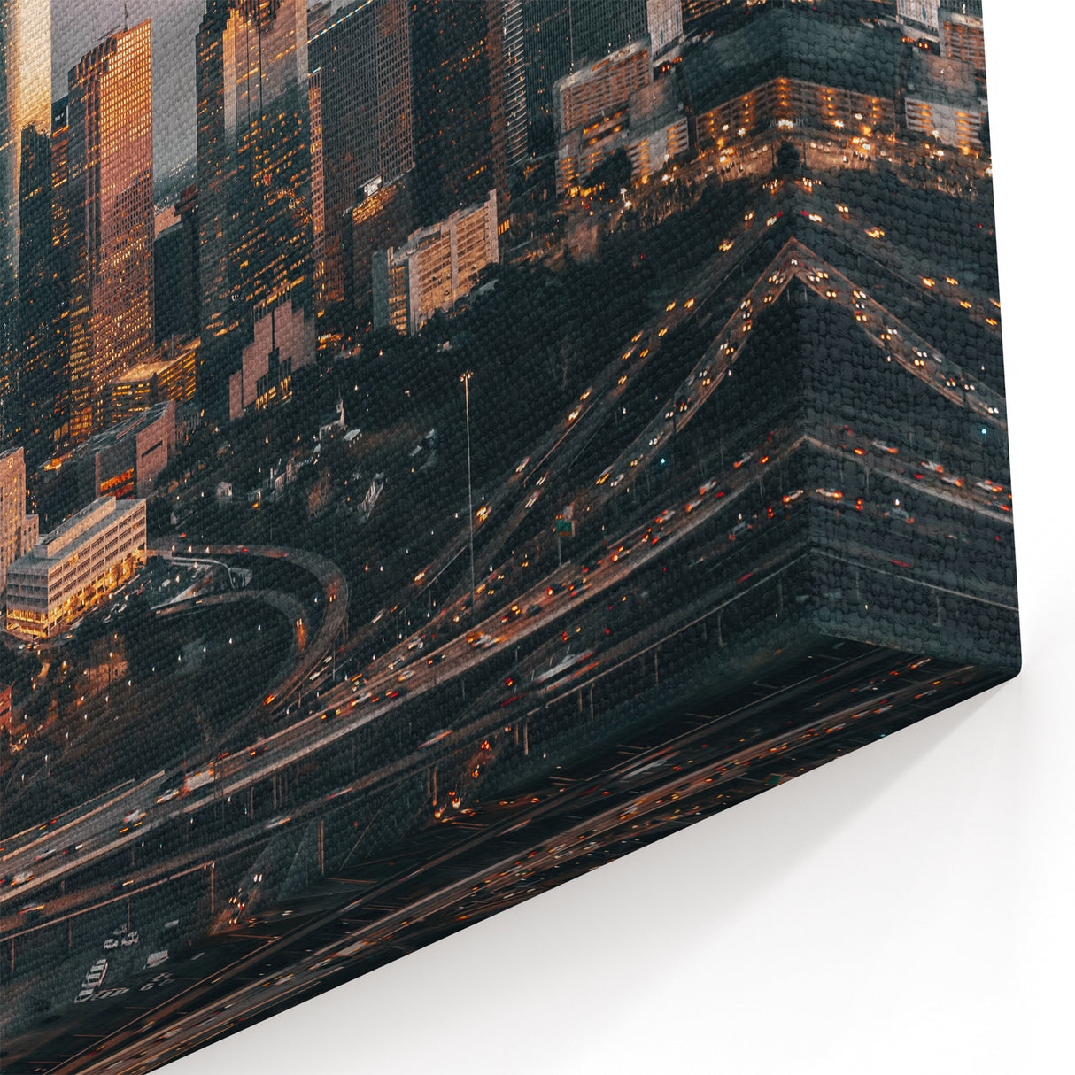 Houston Night Skyline Art – Vibrant Cityscape Photography Wall Decor
