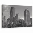 Modern Houston Skyline Art – Black and White Urban Photography Print