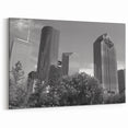 Modern Houston Skyline Art – Black and White Urban Photography Print