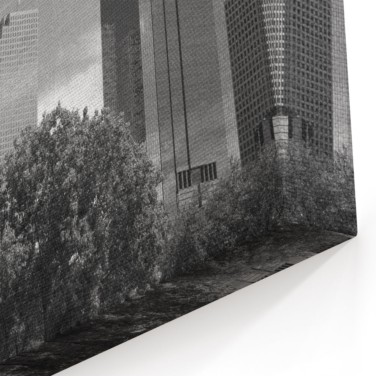 Modern Houston Skyline Art – Black and White Urban Photography Print