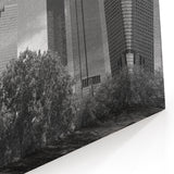 Modern Houston Skyline Art – Black and White Urban Photography Print