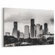 Black and White Houston Skyline Art – Elegant Cityscape Wall Decor