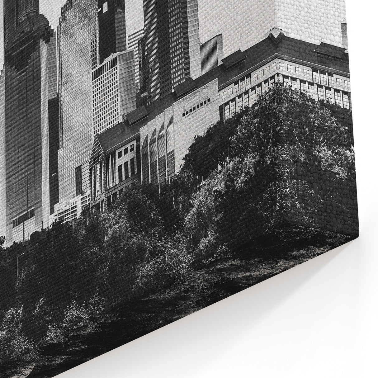 Black and White Houston Skyline Art – Elegant Cityscape Wall Decor