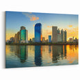 Houston Skyline at Sunset – Stunning Reflections Cityscape Wall Art