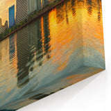 Houston Skyline at Sunset – Stunning Reflections Cityscape Wall Art