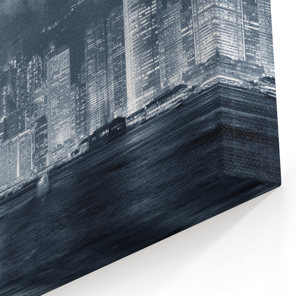 Hong Kong Skyline Photography | Monochrome Cityscape | Night Wall Art
