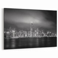 Hong Kong Night Skyline Art | Cityscape Canvas | Downtown Photography