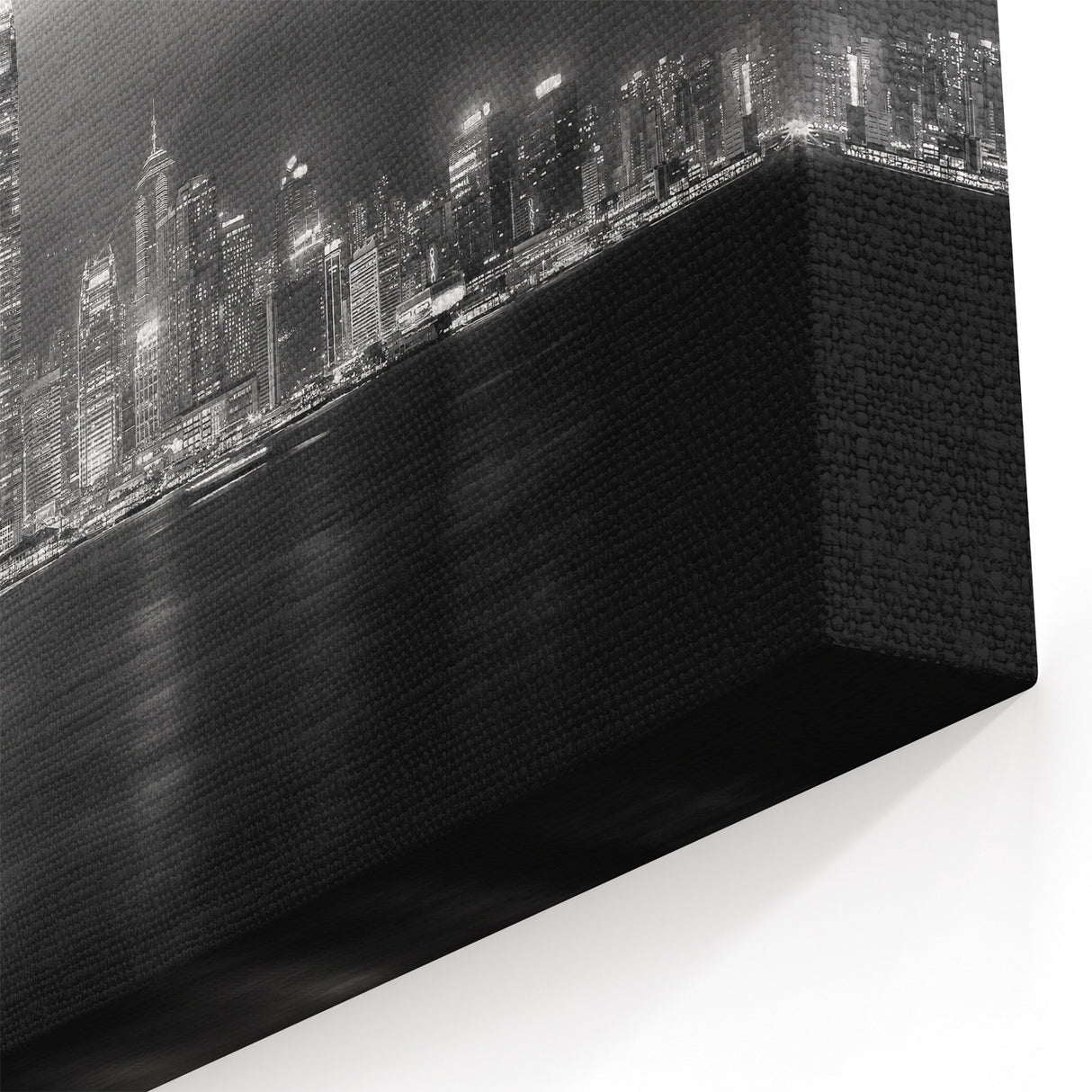 Hong Kong Night Skyline Art | Cityscape Canvas | Downtown Photography