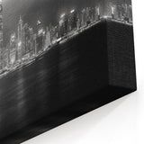 Hong Kong Night Skyline Art | Cityscape Canvas | Downtown Photography