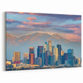 Los Angeles Skyline Art | Downtown Cityscape | Mountain View Canvas