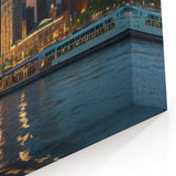Majestic Detroit Skyline at Sunset - Vibrant Cityscape Photography Art