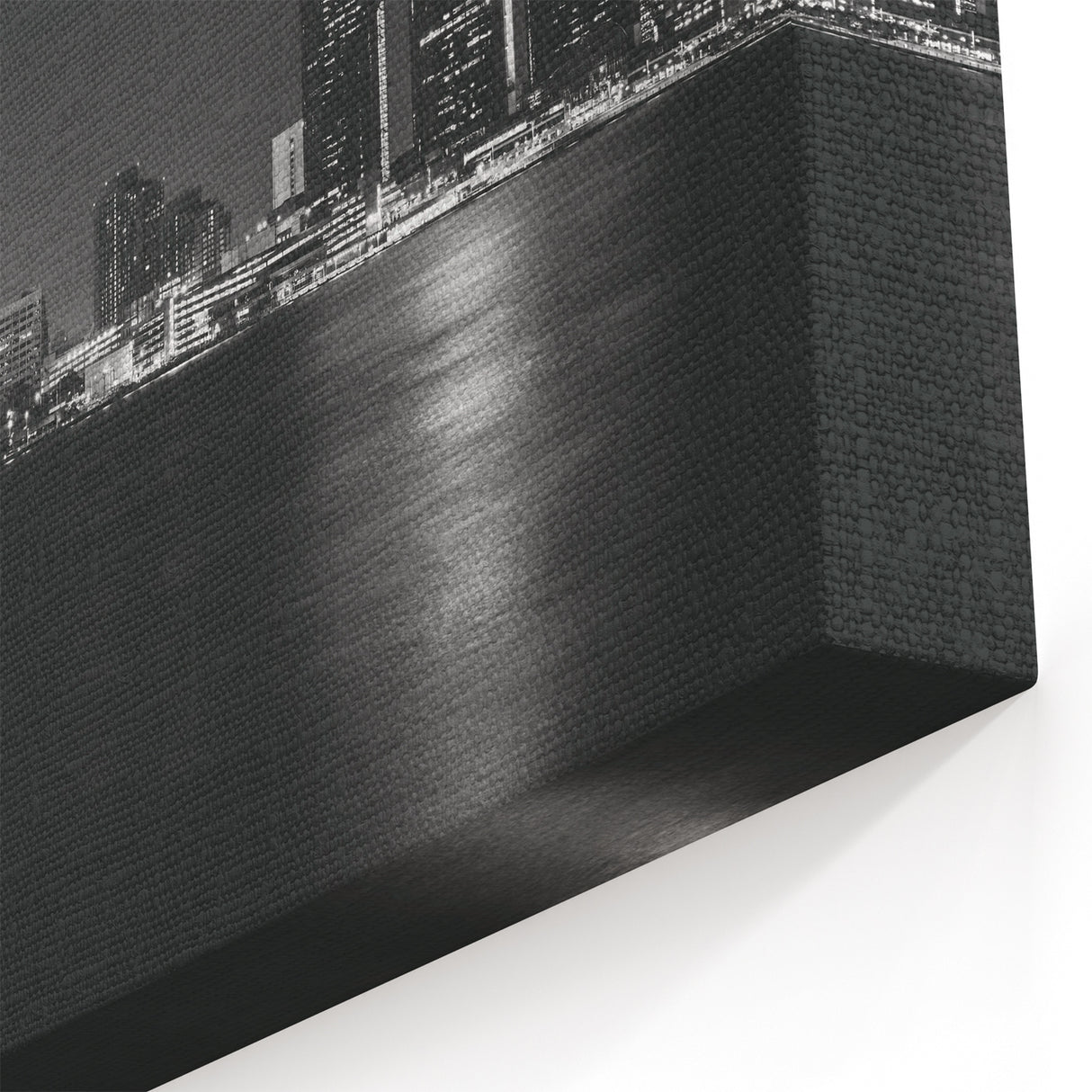 Classic Detroit Skyline Art - Black and White Night Cityscape Print