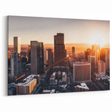 Vibrant Denver Skyline Panorama – Sunset Glow Cityscape Wall Art