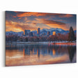 Scenic Denver Skyline Art – Majestic Mountain Sunset Cityscape Print
