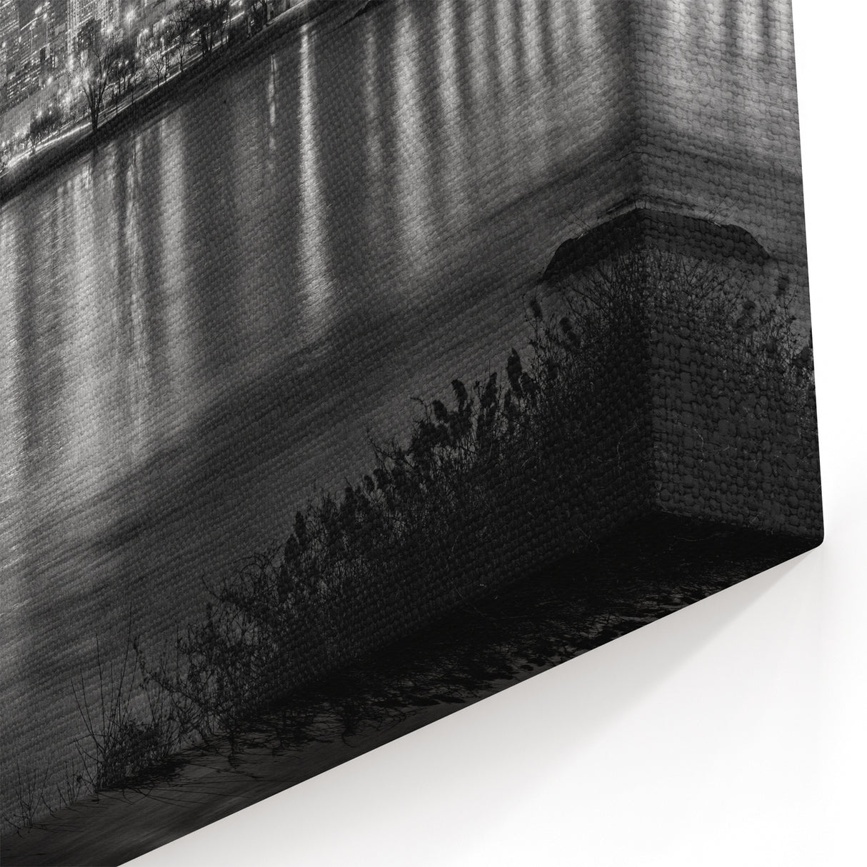 Cleveland Night Skyline Art - Black and White Cityscape Photography